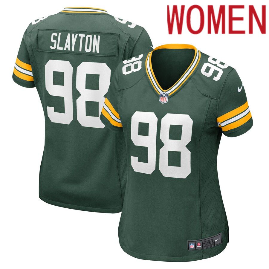 Women Green Bay Packers #98 Chris Slayton Nike Green Game Player NFL Jersey
